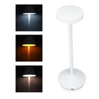 Rechargeable LED Table Lamp 2000mAh Cordless Battery Operated Metal Bedside USB C Desk Light Portable 3 Modes Dimmable White