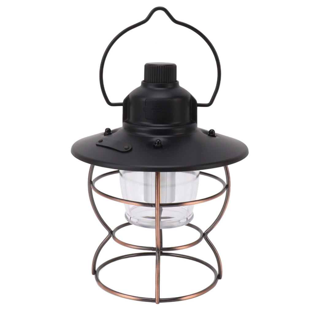 LED Camping Lantern Portable 3 Light Modes USB Charge Stepless Dimming LED Vintage Lantern for Hiking Camping Emergency