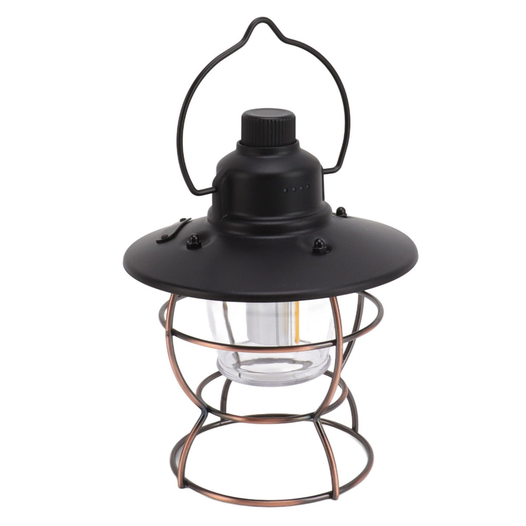 LED Camping Lantern Portable 3 Light Modes USB Charge Stepless Dimming LED Vintage Lantern for Hiking Camping Emergency