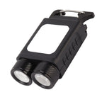 LED Keychain Flashlight 800LM USB Rechargeable Portable Mini Keychain Work Light Pocket Flashlight for Camping Hiking Fishing