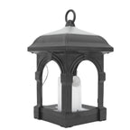 Solar Outdoor Lantern Hanging Solar Powered Warm Light Lamp Table Candle Lantern for Garden Yard Patio Pathway Decoration Black