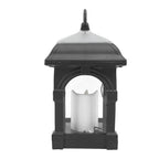 Solar Outdoor Lantern Hanging Solar Powered Warm Light Lamp Table Candle Lantern for Garden Yard Patio Pathway Decoration Black