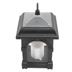 Solar Outdoor Lantern Hanging Solar Powered Warm Light Lamp Table Candle Lantern for Garden Yard Patio Pathway Decoration Black