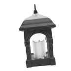 Solar Outdoor Lantern Hanging Solar Powered Warm Light Lamp Table Candle Lantern for Garden Yard Patio Pathway Decoration Black