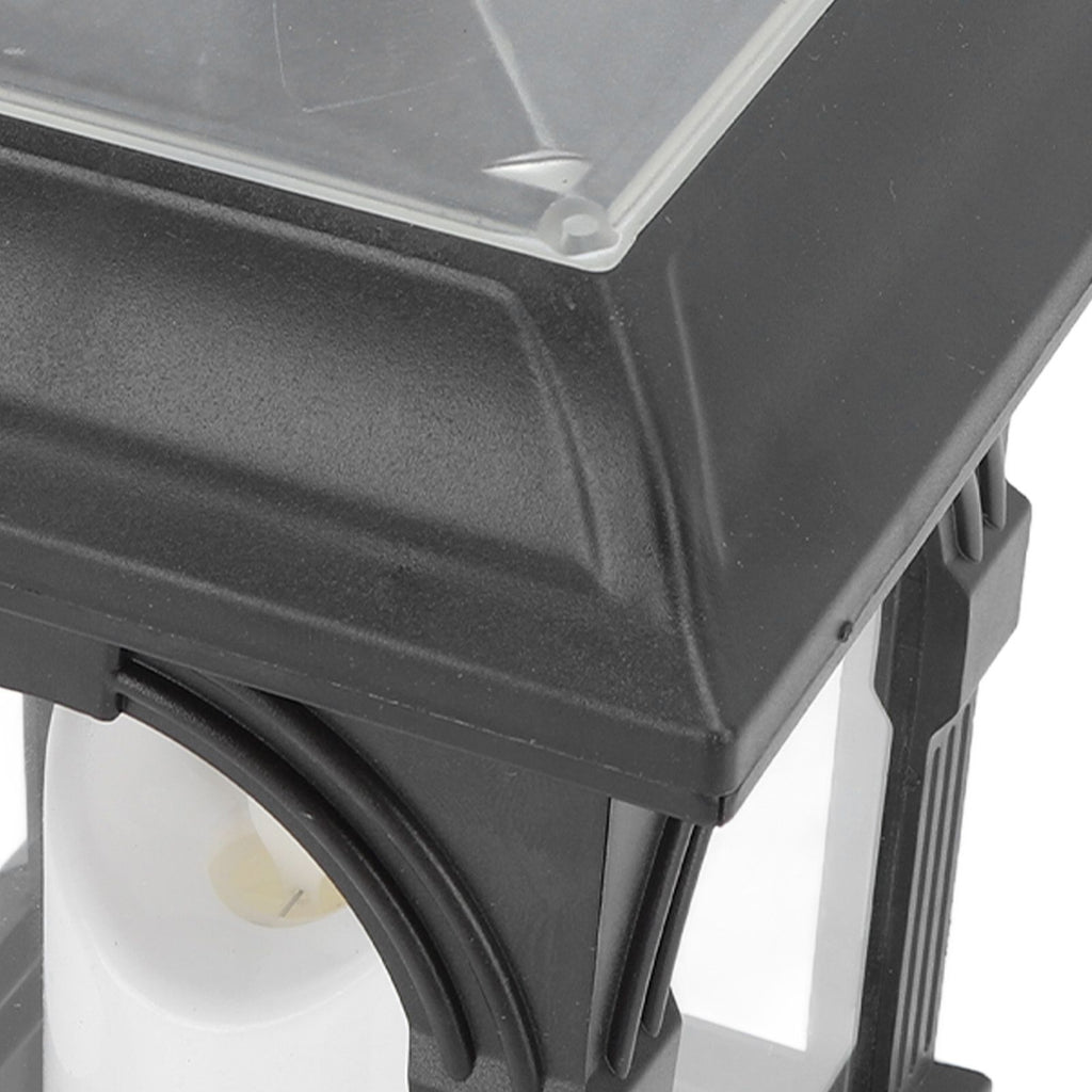 Solar Outdoor Lantern Hanging Solar Powered Warm Light Lamp Table Candle Lantern for Garden Yard Patio Pathway Decoration Black
