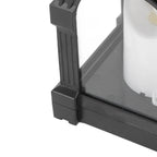 Solar Outdoor Lantern Hanging Solar Powered Warm Light Lamp Table Candle Lantern for Garden Yard Patio Pathway Decoration Black