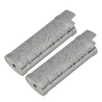 2PCS Lighter Case Cover Vintage Style Floral Stamped Zinc Alloy Shell for Lighter Protection Gray