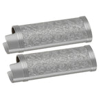 2PCS Lighter Case Cover Vintage Style Floral Stamped Zinc Alloy Shell for Lighter Protection Gray