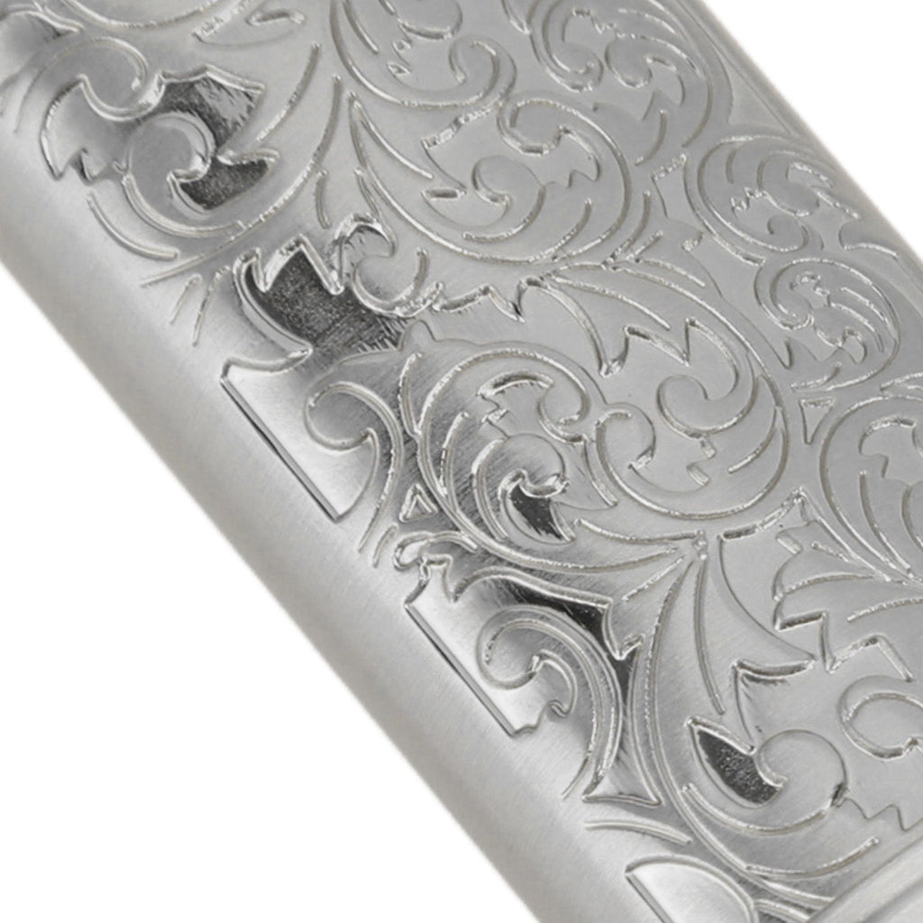 2PCS Lighter Case Cover Vintage Style Floral Stamped Zinc Alloy Shell for Lighter Protection Gray