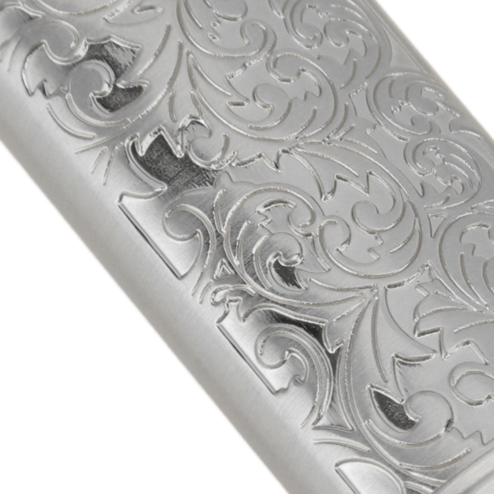 2PCS Lighter Case Cover Vintage Style Floral Stamped Zinc Alloy Shell for Lighter Protection Gray