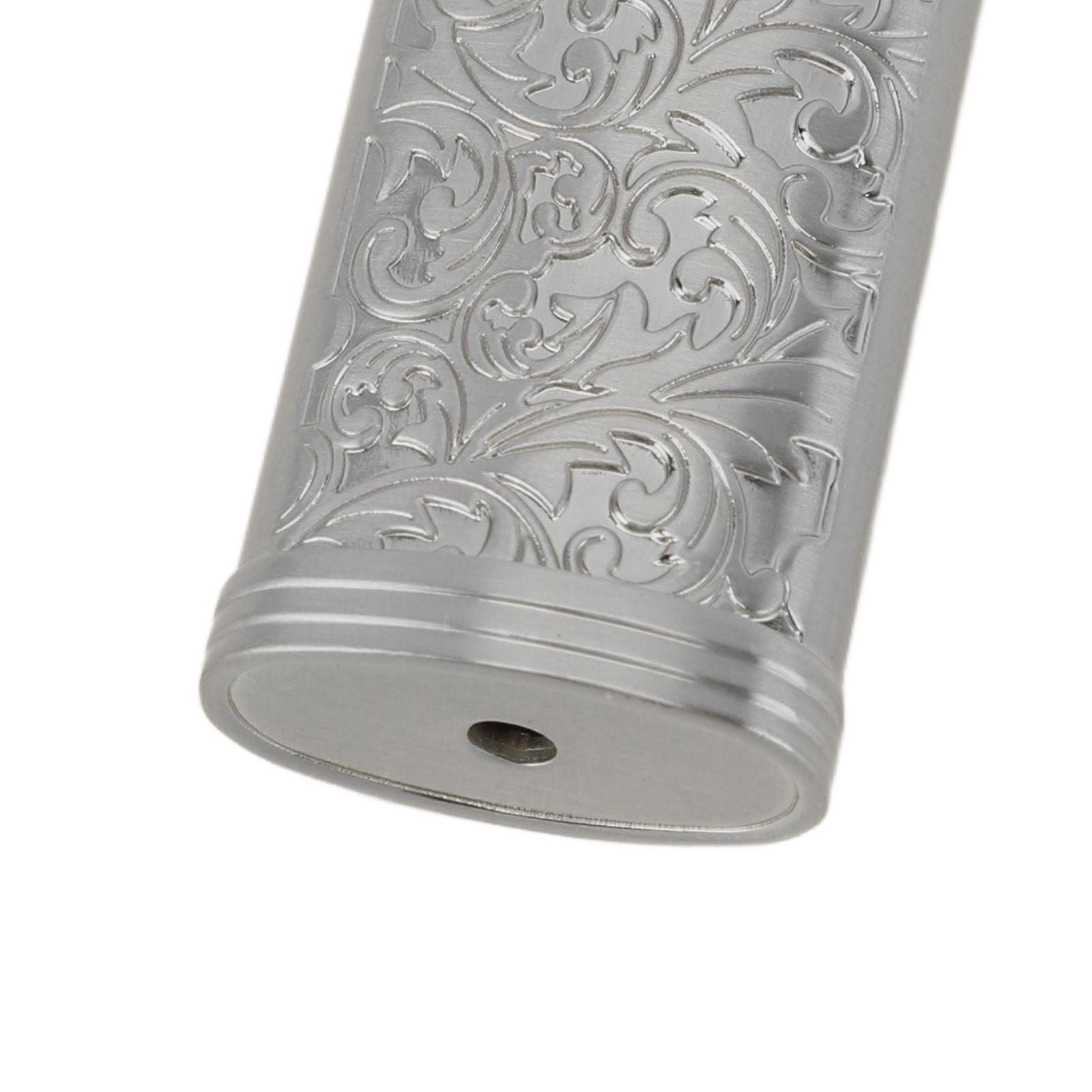 2PCS Lighter Case Cover Vintage Style Floral Stamped Zinc Alloy Shell for Lighter Protection Gray