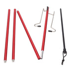 Camping Lantern Stand Portable Lightweight Outdoor Camping Aluminum Alloy Lamp Pole Light Hanging Stand Red