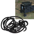 Camping Rope Strap UV Resistant POM Material Black Hooks Function Bungee Cords for Luggage Bundling