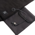 Electric Heating Seat Cushion Foldable Stadium Seats Heated Cover Pads with Backrest for Camping Fishing Hunting Black