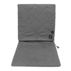 Electric Heating Seat Cushion Foldable Stadium Seats Heated Cover Pads with Backrest for Camping Fishing Hunting Grey
