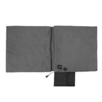 Electric Heating Seat Cushion Foldable Stadium Seats Heated Cover Pads with Backrest for Camping Fishing Hunting Grey