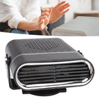 Car Heater Portable Fast Heating 360 Degree Rotation Car Heater Windscreen Defroster Defogger 12V Black