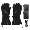 Electric Heated Gloves Battery Powered Heating Thermal Gloves Rechargeable Winter Warm Skiing Gloves for Men Women XL