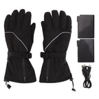 Electric Heated Gloves Battery Powered Heating Thermal Gloves Rechargeable Winter Warm Skiing Gloves for Men Women XL