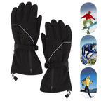 Electric Heated Gloves Battery Powered Heating Thermal Gloves Rechargeable Winter Warm Skiing Gloves for Men Women XL