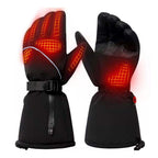 Electric Heated Gloves Battery Powered Heating Thermal Gloves Rechargeable Winter Warm Skiing Gloves for Men Women XL