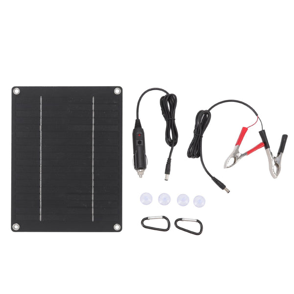 Solar Panel 10W Portable Compact Thin Waterproof Flexible Solar Charging Panel for Car Home Boat 23x17cm