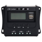 Solar Panel Controller 3 Stage PWM Charging Intelligent Microcontroller ABS Aluminum Plate 12V 24V Solar Charge Controller SEC10(10A)