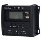 Solar Panel Controller 3 Stage PWM Charging Intelligent Microcontroller ABS Aluminum Plate 12V 24V Solar Charge Controller SEC10(10A)