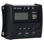 Solar Panel Controller 3 Stage PWM Charging Intelligent Microcontroller ABS Aluminum Plate 12V 24V Solar Charge Controller SEC10(10A)