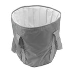 Foldable Foot Tub Polyester Double Layer Collapsible Camping Bucket with Storage Bag for Outdoor Grey
