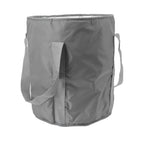 Foldable Foot Tub Polyester Double Layer Collapsible Camping Bucket with Storage Bag for Outdoor Grey