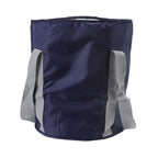 Foldable Foot Tub Polyester Double Layer Collapsible Camping Bucket with Storage Bag for Outdoor Navy Blue