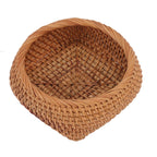 Rattan Storage Basket Hand Woven Simple Exquisite Rattan Organizer Storage Basket for Tea Sets Tableware M
