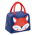 Lunch Bag Cute Cartoon Animal Pattern Waterproof Large Capacity Portable Thermal Insulation Lunch Box Bag for Women Men Fox