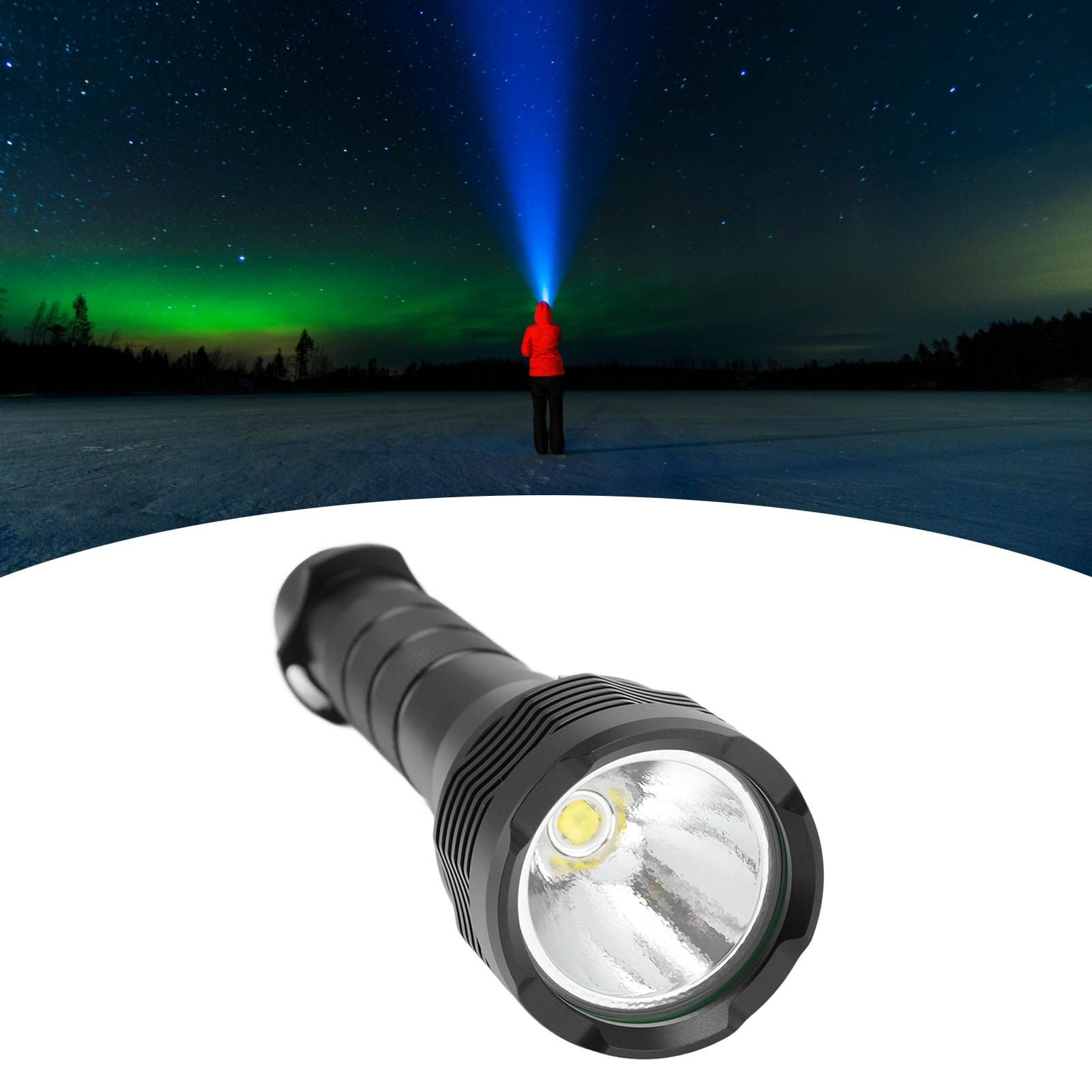 Strong Light Diving Flashlight 3600LM Long Range LED Dive Light Aluminum Alloy IPX8 Waterproof Diving Torch
