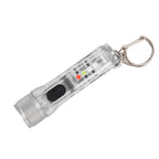 Keychain Flashlight Long Range Super Bright LED Flashlight USB Rechargeable Mini Flashlight for Outdoor M300 Non Fluorescent Transparent
