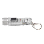 Keychain Flashlight Long Range Super Bright LED Flashlight USB Rechargeable Mini Flashlight for Outdoor M300 Non Fluorescent Transparent
