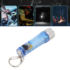 Keychain Flashlight Long Range Super Bright LED Flashlight USB Rechargeable Mini Flashlight for Outdoor M300 Non Fluorescent Blue