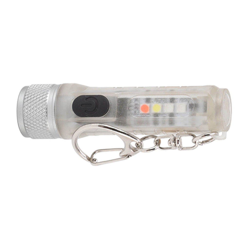 Strong Light Mini Keychain Flashlight Outdoor Portable Super Bright Multifunction LED Flashlight USB Rechargeable Fluorescent Model