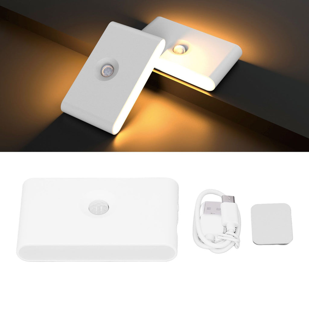 LED Motion Sensor Light Type C Rechargeable 360 Degrees Rotated Induction Night Lights with Magnetic Base