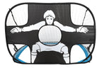 2 in 1 Portable Foldable Soccer Goal with Detachable Target - Blue