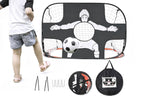 2 in 1 Portable Foldable Soccer Goal with Detachable Target - Red
