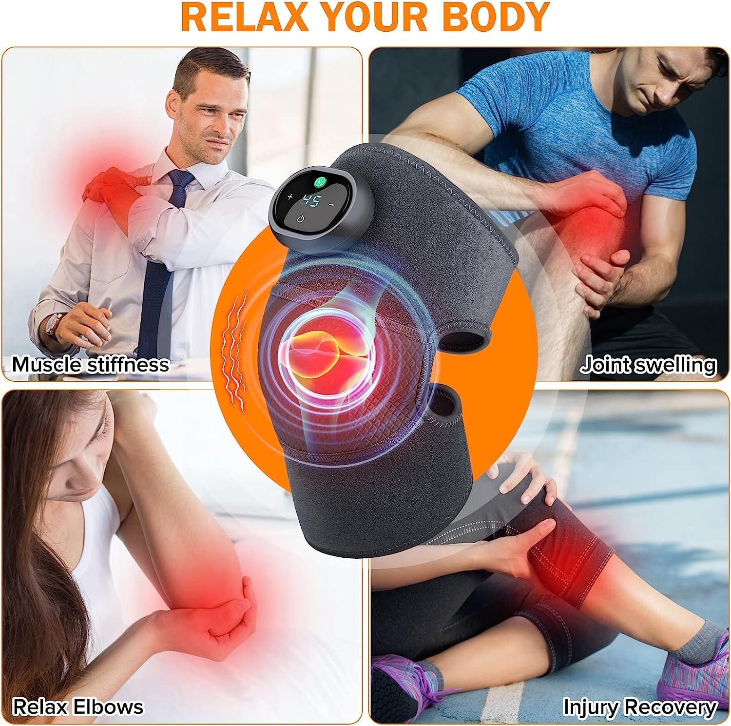 Heating Massage Knee Brace, Three-in-one Knee, Shoulder and Elbow, Portable Wireless Hot Compress Massage, Relieve Joint Pain and Pressure