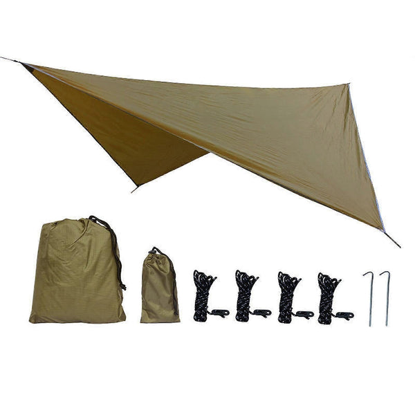 Camping Tarp Tent Tarp Awning Accessories Lightweight Hammock Canopy Rain Awning - Camel