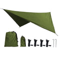 Camping Tarp Tent Tarp Awning Accessories Lightweight Hammock Canopy Rain Awning - Army green