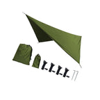 Camping Tarp Tent Tarp Awning Accessories Lightweight Hammock Canopy Rain Awning - Army green