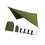 Camping Tarp Tent Tarp Awning Accessories Lightweight Hammock Canopy Rain Awning - Army green