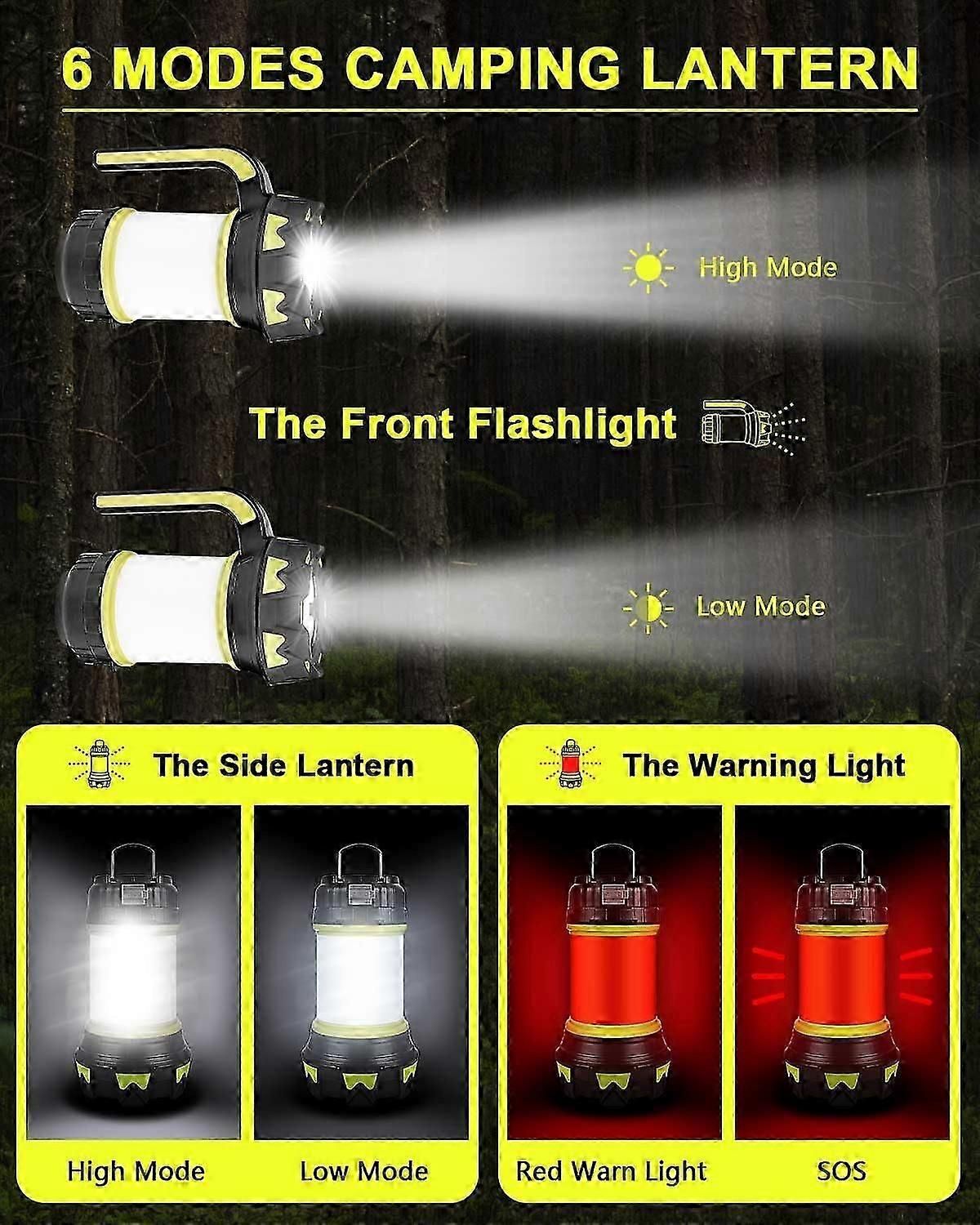 LED Camping Lantern 360 Lighting 6 Modes Waterproof Portable Hanging for Camping/Rescue/Garage etc.