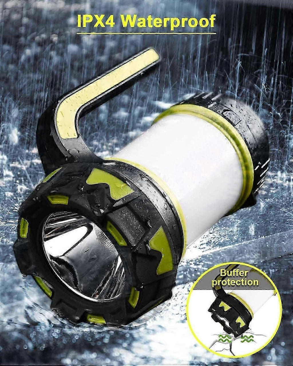 LED Camping Lantern 360 Lighting 6 Modes Waterproof Portable Hanging for Camping/Rescue/Garage etc.