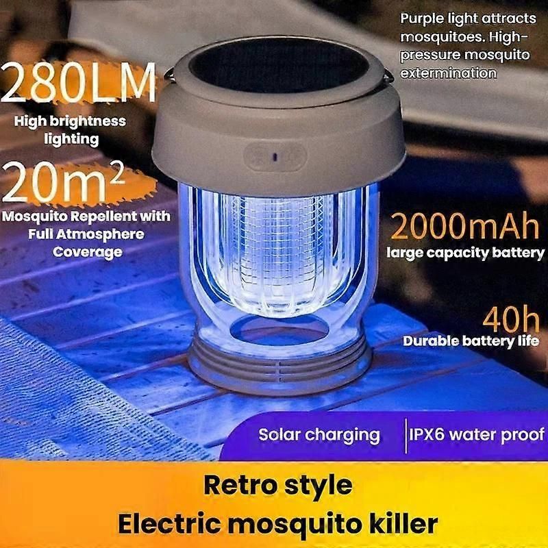 Outdoor Waterproof Lighting Portable Mosquito Killer Lamp - White
